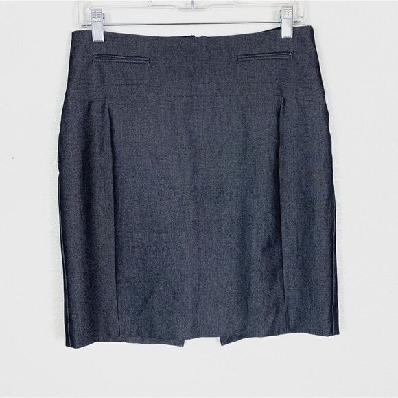 Express Dark Grey 2 Pocket Slitted Hem Pencil Skirt - Picture 2 of 5
